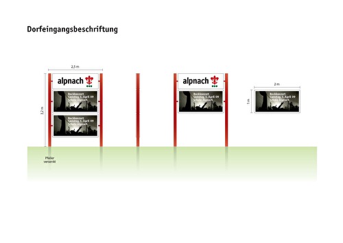 Ortseingangstafel vermasst