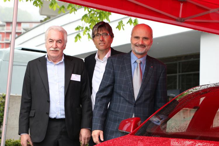 von links: 
Gemeinderat Walter Mösch, Geschäftsführer Caritas Luzern Thomas Thali und Landesstatthalter Ueli Amstad