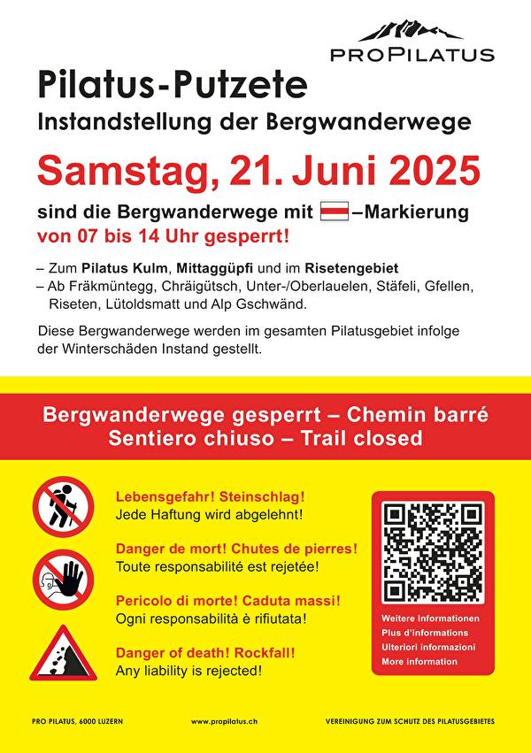 Plakat Pilatus Putzete