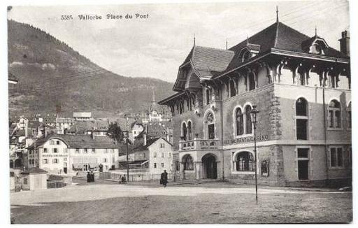 Place du Pont et Casino de Vallorbe vers 1920