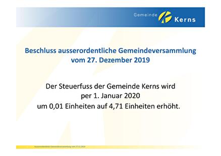 ausserordentliche Gemeindeversammlung