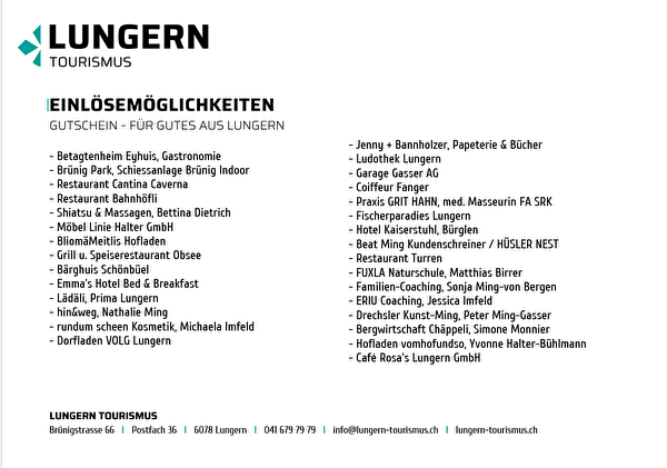 Einlösemöglichkeiten