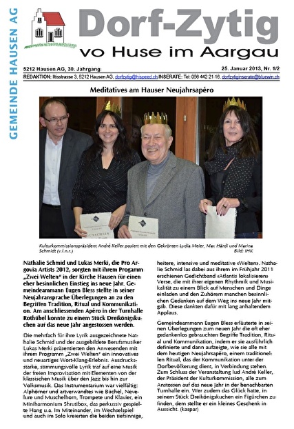 Ansicht Titelseite Dorfzytig 1/2 2013