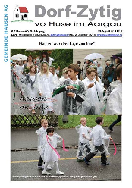 Ansicht Titelseite  Dorf-Zytig Nr. 08/13