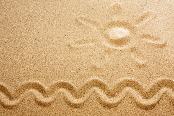 Sand mit Sonne