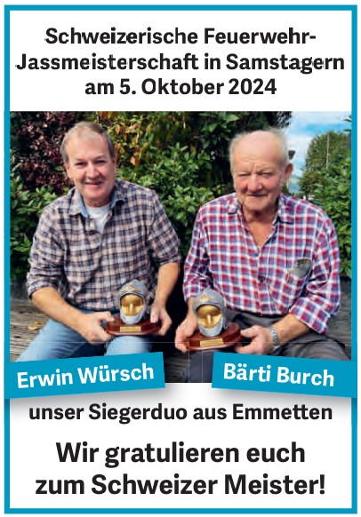 Unser Siegerduo Erwin und Bärti