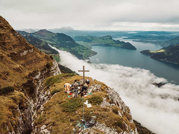 Gipfelkreuz auf Gspaltnig Chulm Niederbauen