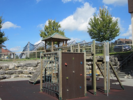 Blick auf den Spielplatz