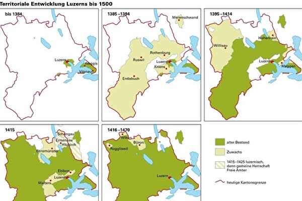 Territoriale Entwicklung Luzerns bis 1500