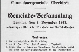 Gemeindeversammlung 1913