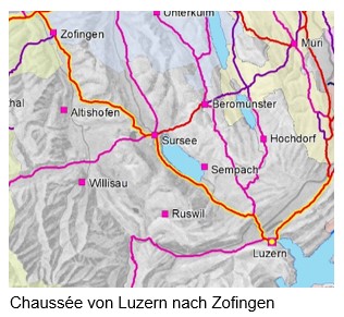 Chaussée von Luzern nach Zofingen
