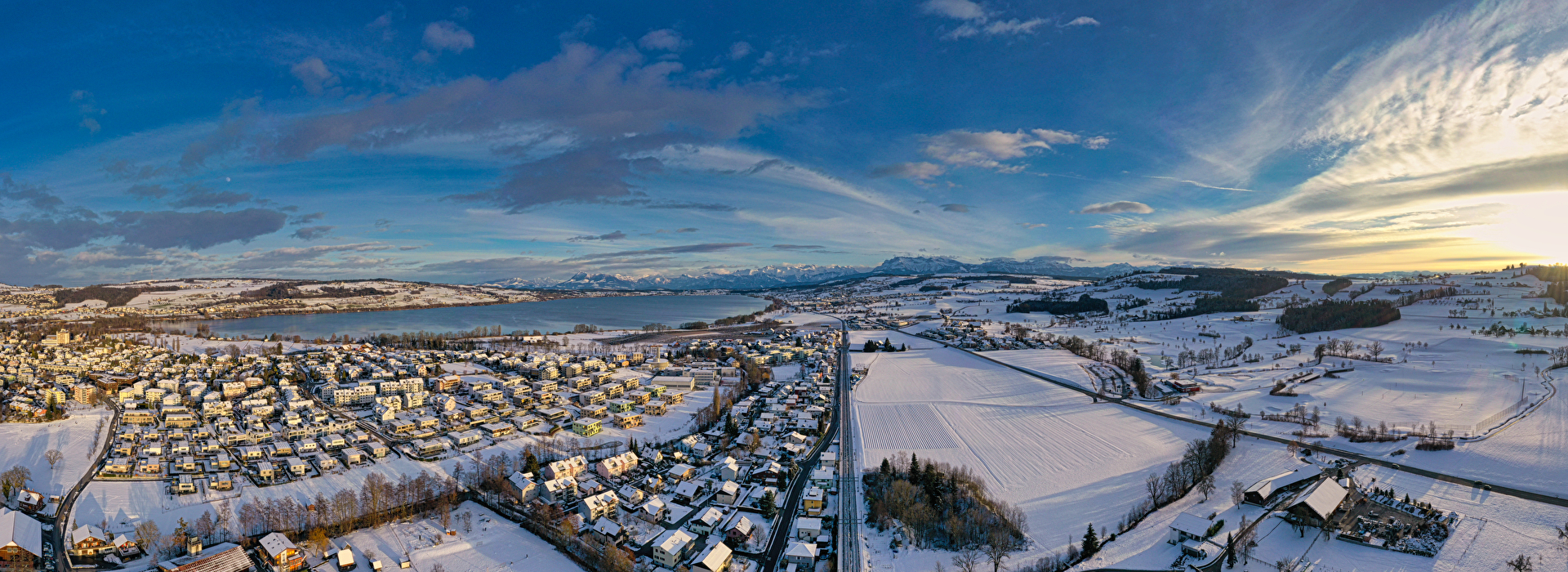 Panorama Dorf Winter
