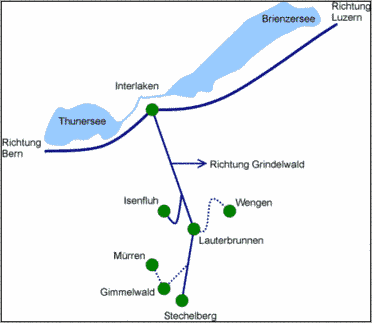 Darstellung der 6 Gemeindebezirke
