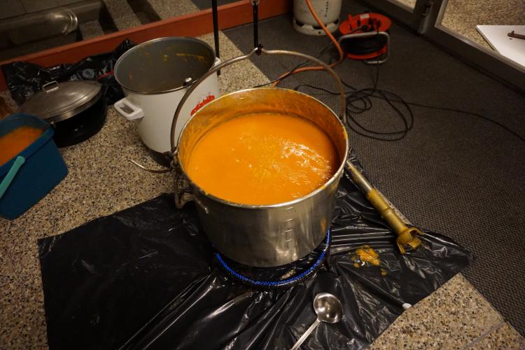 Soupe prête à la dégustation.
