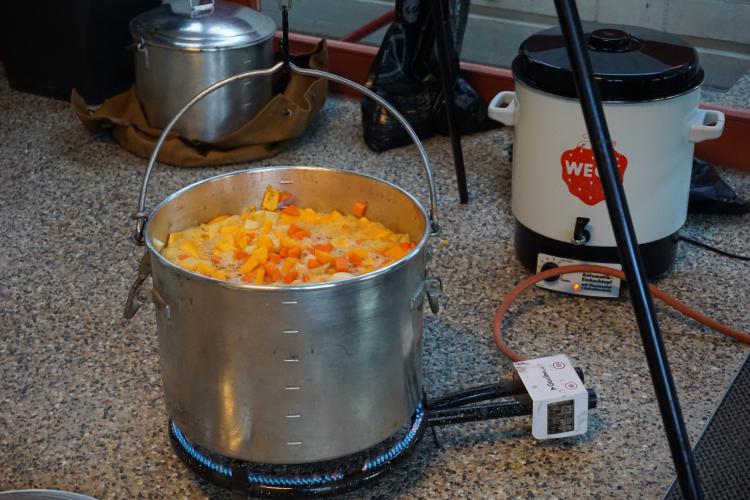 Préparation de la soupe