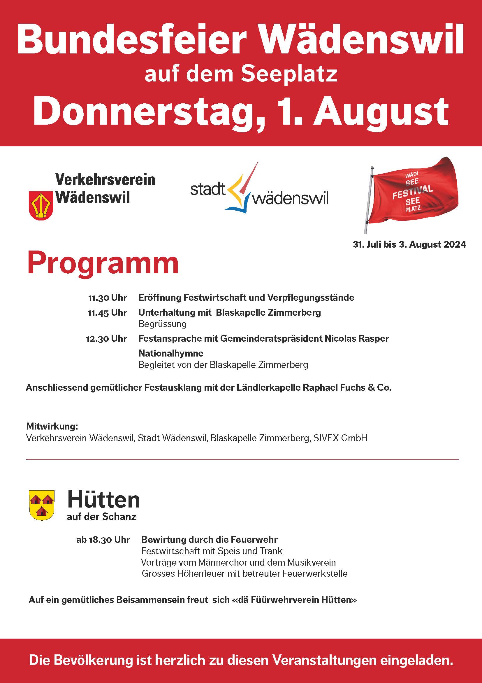 Plakat Bundesfeier 2024
