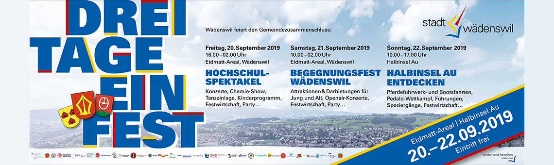 Ansicht Gemeinde Wädenswil vom See her