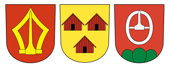Wappen der Gemeinden Wädenswil, Hütten und Schönenberg