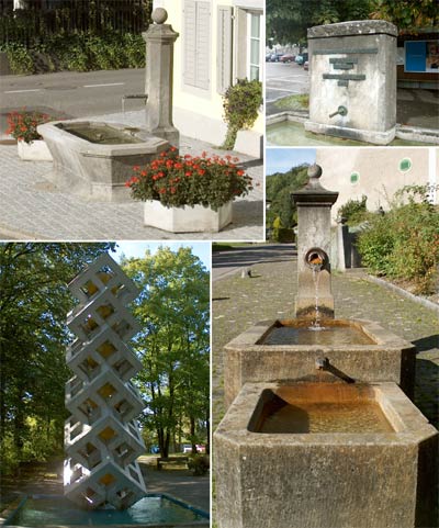 Brunnen in Wohlen und Anglikon