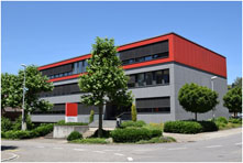 Rotes IB Wohlen AG Haus