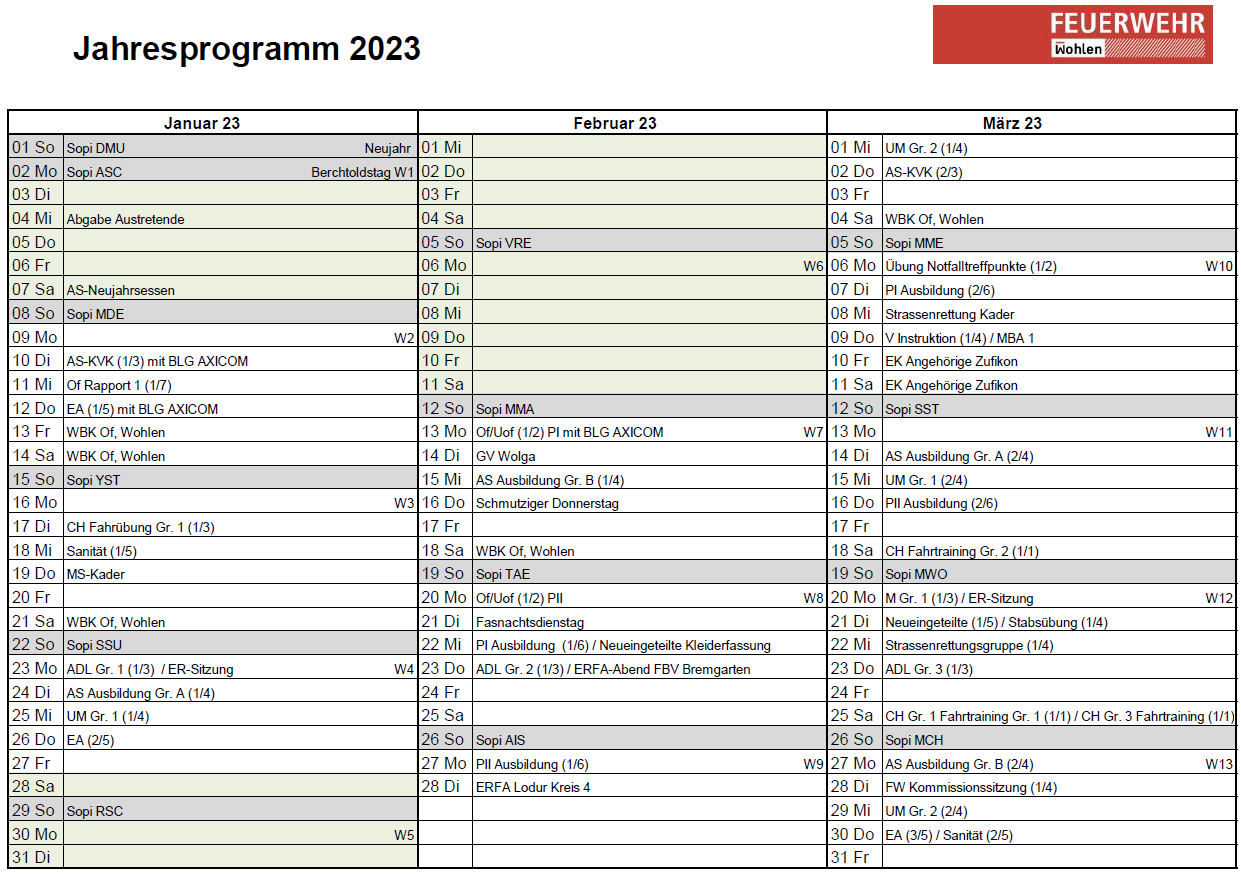 FW Jahresprogramm 2023