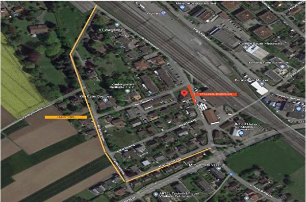 Strassensperre U. Farnbühlstrase Dez. 23