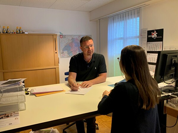 Thomas Pfeifer von den Sozialen Diensten Au im Gespräch.