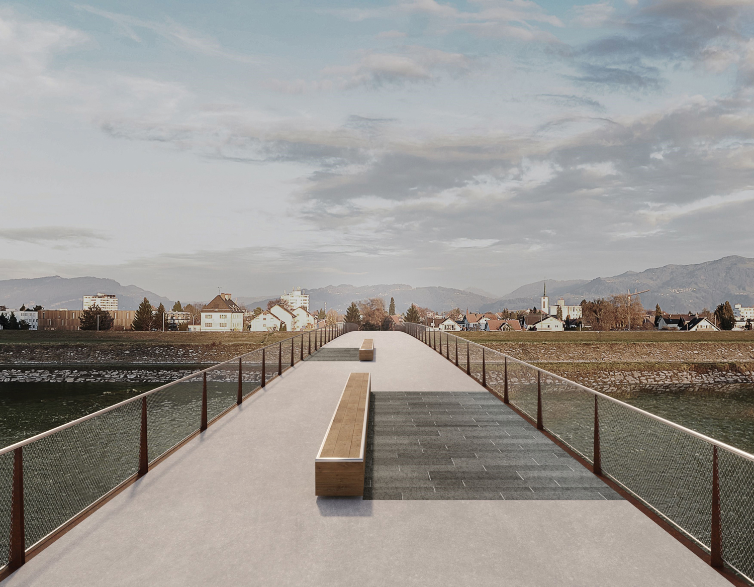 LV Brücke Au-Lustenau, Visualisierung bei Tag