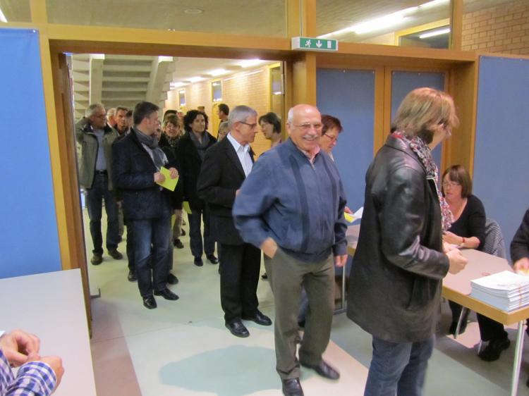 Schlangestehen vor dem Eingang