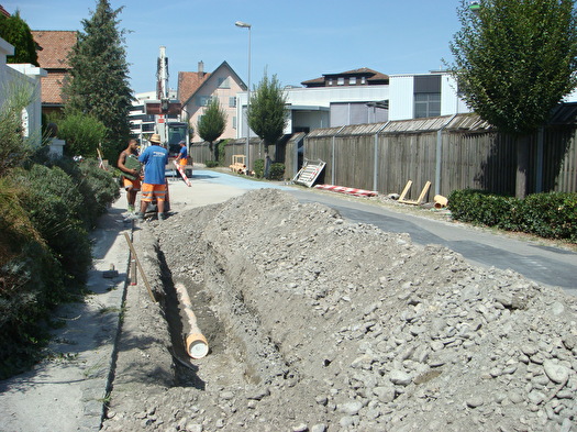 Baustelle in der Rietstrasse, Heerbrugg