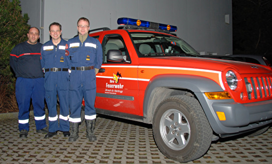Feuerwehrkommando, von links: Enzo Termine, Ausbildungschef, Urs Castellazzi, Kommandant und Markus Köppel, stellvertretender Kommandant