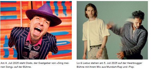 Vom 4. Juli bis 5. Juli 2025 verwandelt sich der Schmidheiny-Park zum Openair-Festival Sommer im Park