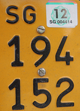 Mofa Nummernschild