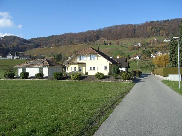 Die Weesstrasse mit Blick auf die Krete Meldegg.