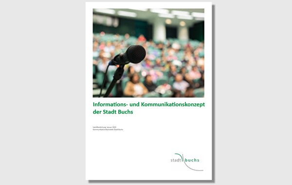 Cover Informations- und Kommunikationskonzept der Stadt Buchs
