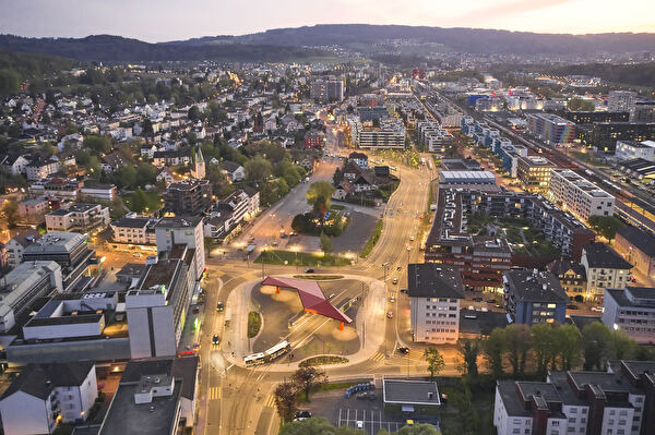 Stadtzentrum in der Nacht