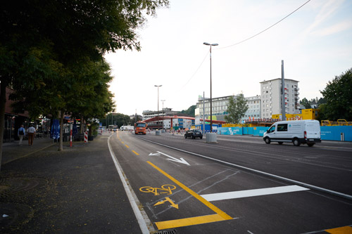 Es wurde ein neuer Velostreifen erstellt.