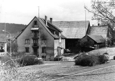 Die Mühle, der einzige private massive Steinbau von 1585, bis 1903 in Betrieb. (1970 abgebrochen)