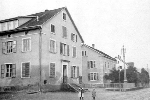 Das Schulhaus Badenerstrasse, das zweite in Schlieren, von 1843 bis 1970 benutzt. 