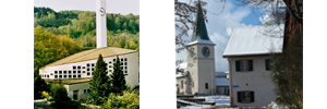 Die katholische und die reformierte Kirche Schlieren
