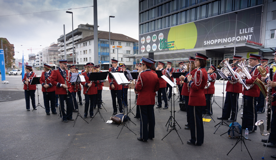 Das Einweihungsfest wurde von der Harmonie begleitet.