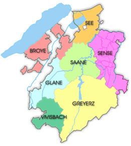 Karte Sensebezirk