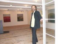 Kunstmaler Willi Keller in seinem Atelier