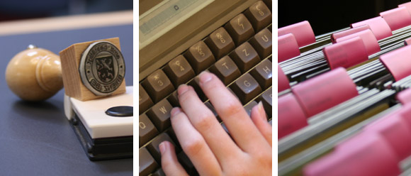 Stempel, Schreibmaschine, Register
