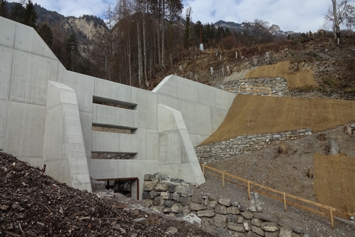 Hochwasserschutzprojekt Milibach Geschiebesammler Bifing