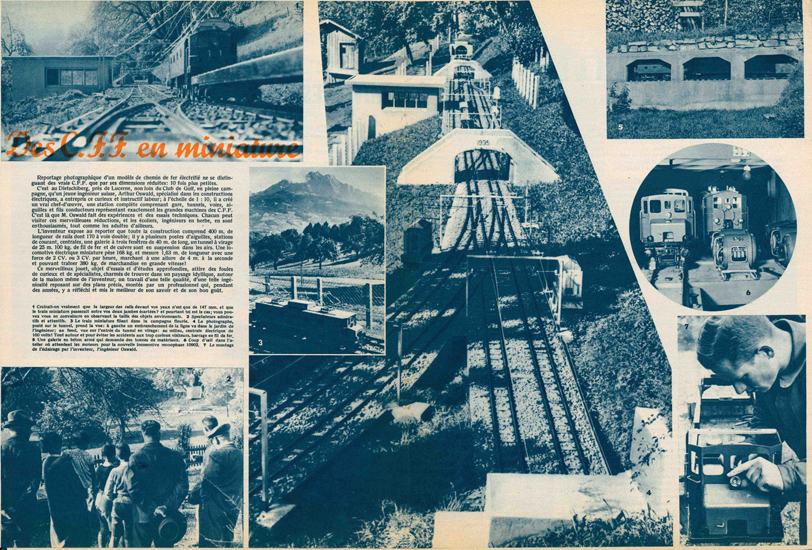 Ab 1932 baute Arthur Oswald jun. in Eigenregie seine einzigartige Garteneisenbahn auf dem Dietschiberg mit insgesamt 1050 Meter Gleisanlagen und 200 kg schweren Lokomotiven.