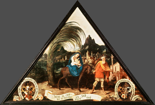 Joseph in Egipten Zoch
Als er Herodis wueten floch.

Bildnummern: Kdm LU 49a, Inschriftenverzeichnis 69v, von Moos 51