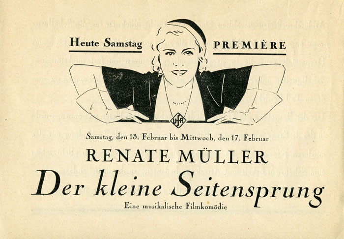 Der erste Film im Kino Capitol war eine beinahe 90-minütige deutsche Komödie.