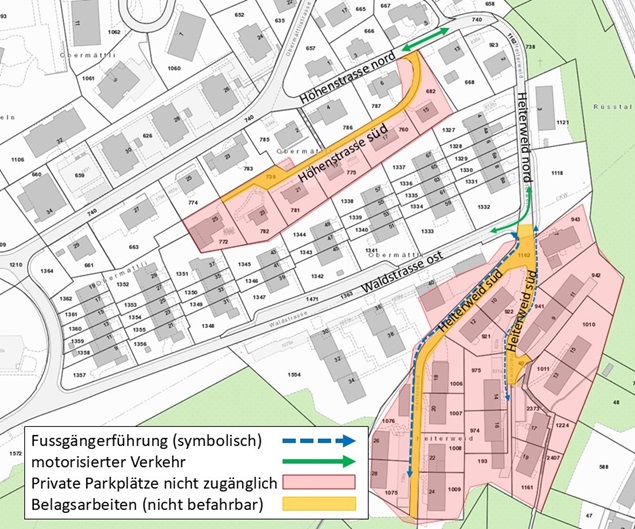 Etappe 4.1 Höhenstrasse Süd und Heiterweid Süd