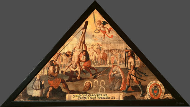 Petrus und Paulus ihren lon
Empfahen durch die marter cron.

Bildnummern: Kdm LU 20b, Inschriftenverzeichnis 105r, von Moos C